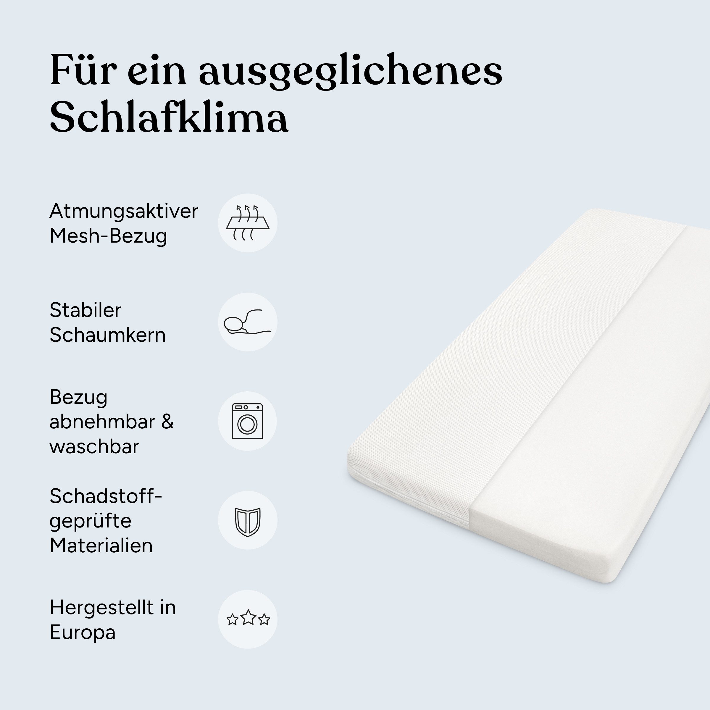 Babymatratze Pur, Babymatratze für Babybett, Baby Matratze, Ehrenkind, 8 cm hoch, (gratis Versand, Härtegrad (Weich - Mittelweich), Belastbarkeit: 30 kg