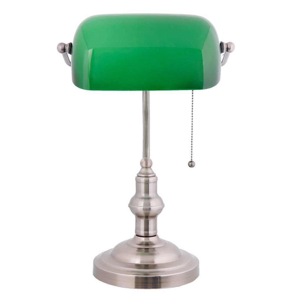 Clayre & Eef Schreibtischlampe Clayre & Eef grün metall Bankerlampe Schreibtischlampe Lampe Tiffany