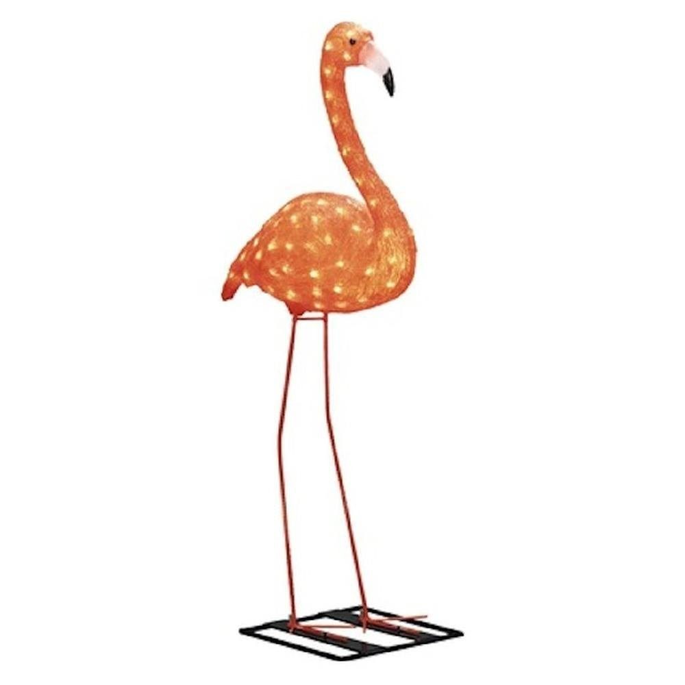 KONSTSMIDE Gartenfigur 6272-803 Acryl Flamingo stehend 48 LED bernstein