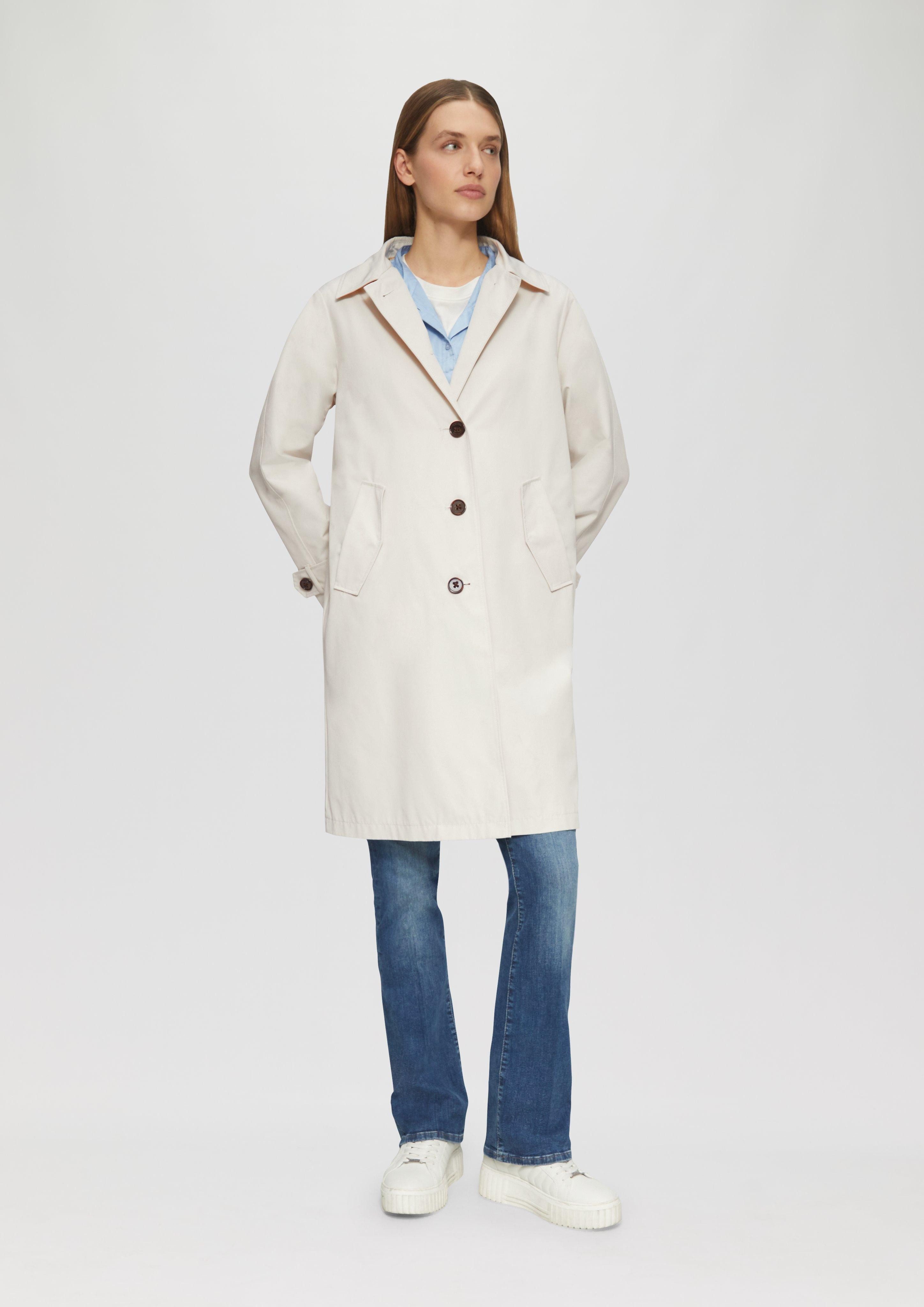 Funktionsmantel Carcoat mit Rückenschlitz und Riegeldetail am Ärmel