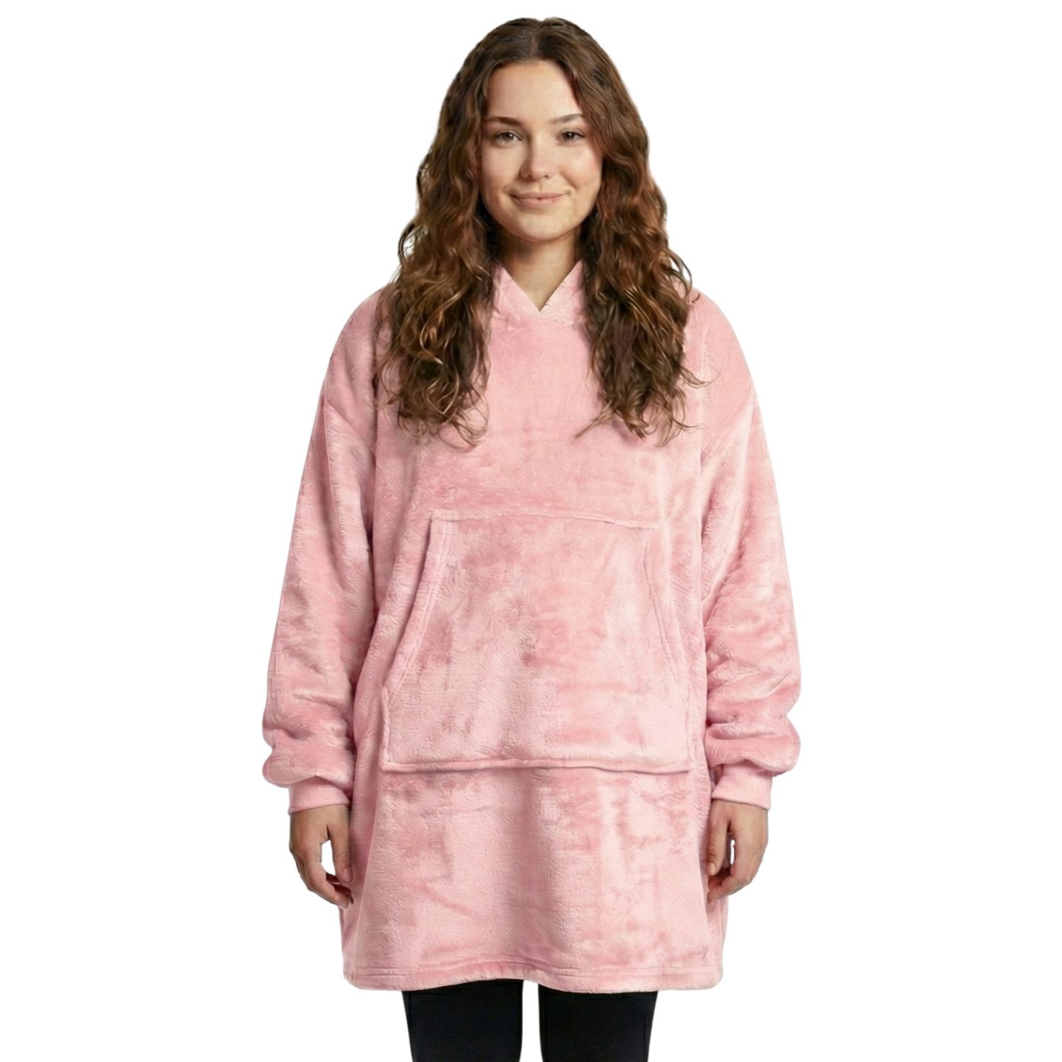 Wohndecke IamFlauschi Hoodie Decke mit Ärmeln, Kapuze und Kängurutasche