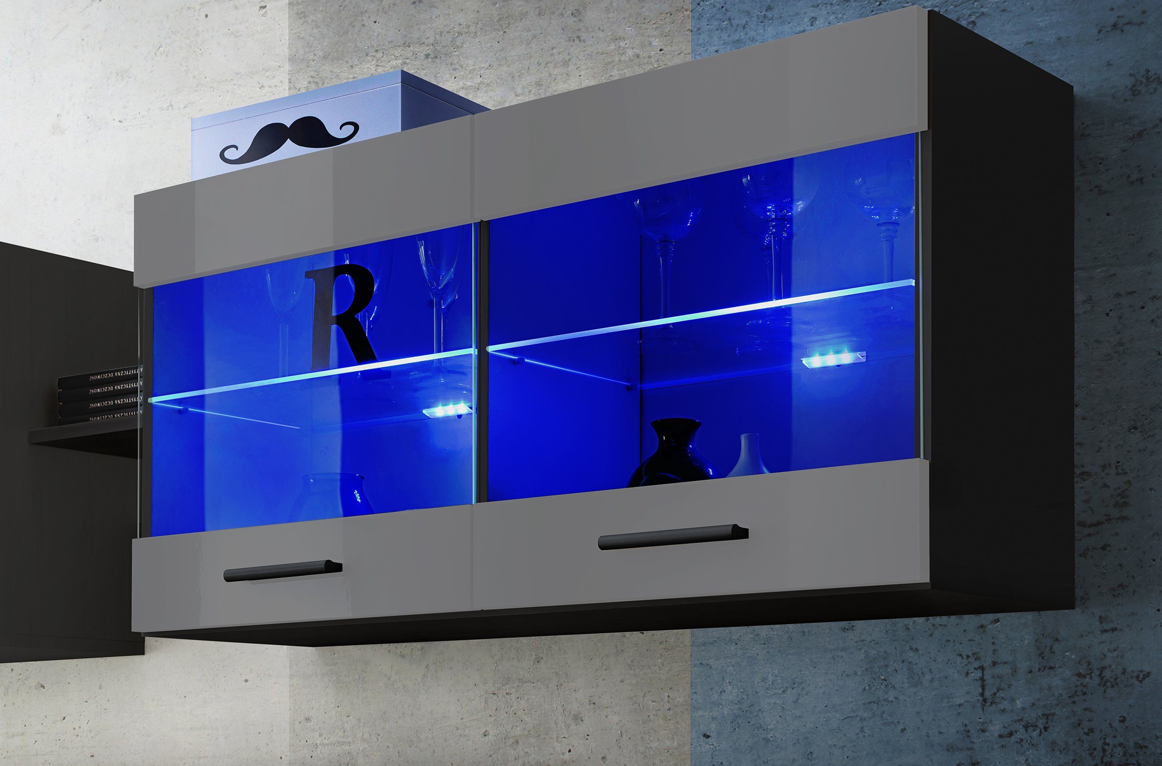 99rooms Vitrine Teka I (Hängevitrine, Glasvitrine, günstig online kaufen