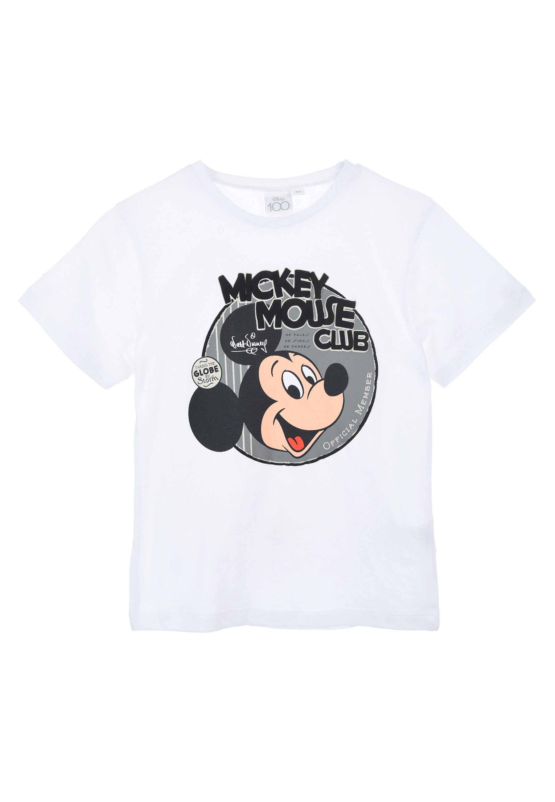 Disney Mickey Mouse T-Shirt Jungen Kurzarm-Shirt Kinder T-Shirt Weiß