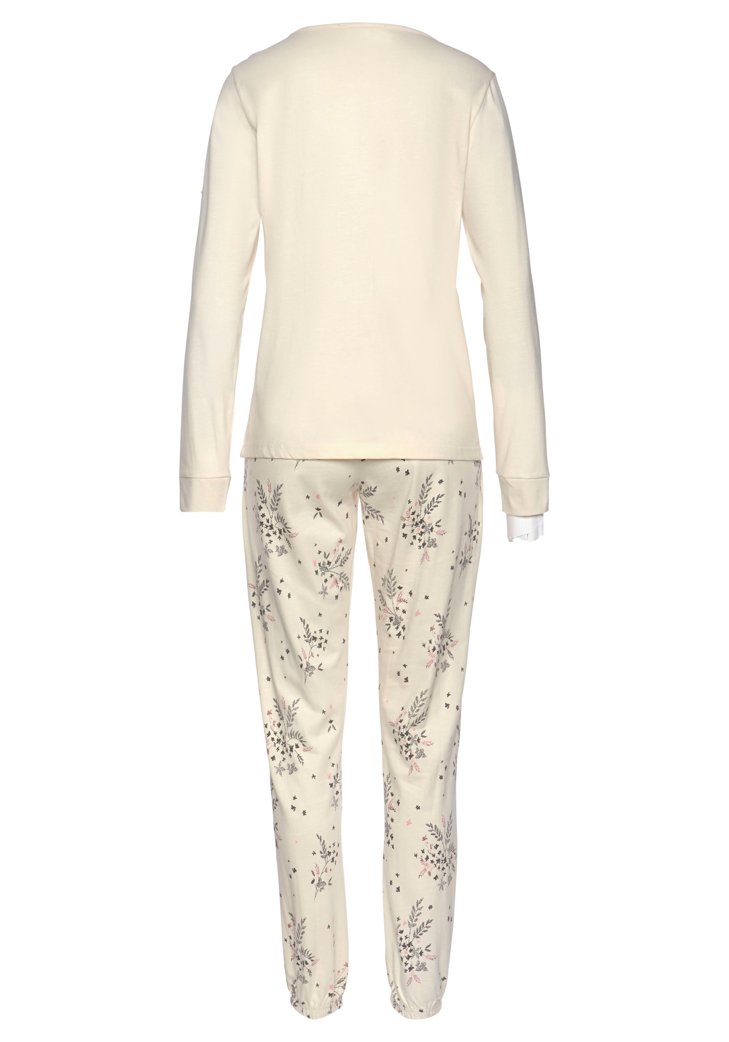 Vivance Dreams Pyjama (Packung, 4 tlg., 2 Stück) mit feinem Blumenprint