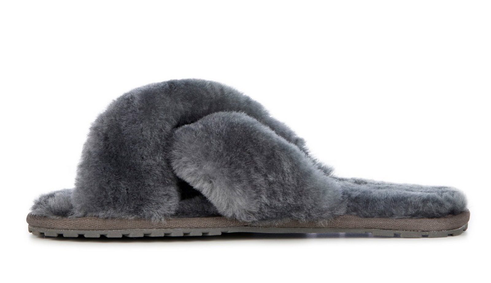Emu Australia Slipper Mayberry (100% Schaffell) charcoalgrau Damen Hausschuh – Bild 4 von 5