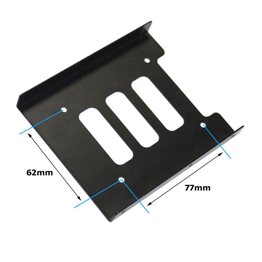 Bolwins Festplatten-Einbaurahmen Q89 Einbaurahmen 2,5" zu 3,5" SSD Festplatte Einbau Rahmen HDD Adapter, Stabile Metallhalterung mit Belüftungsöffnungen für Kühlung