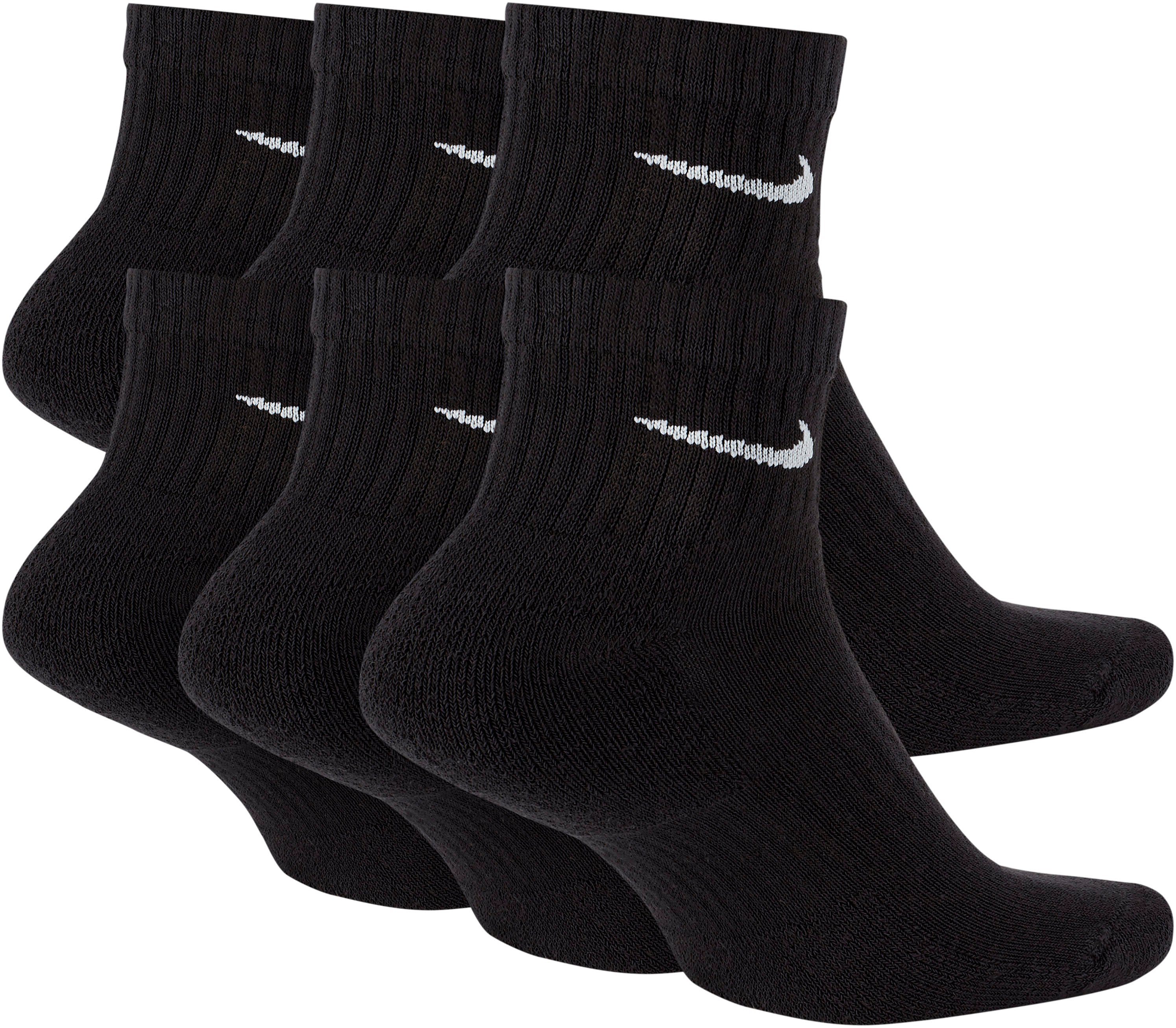 Nike Funktionssocken U NK EVERYDAY CSH ANKL 6PR 132 für Fitness-Workout, mit Dri-FIT-Technologie, dicke Terry-Sohle