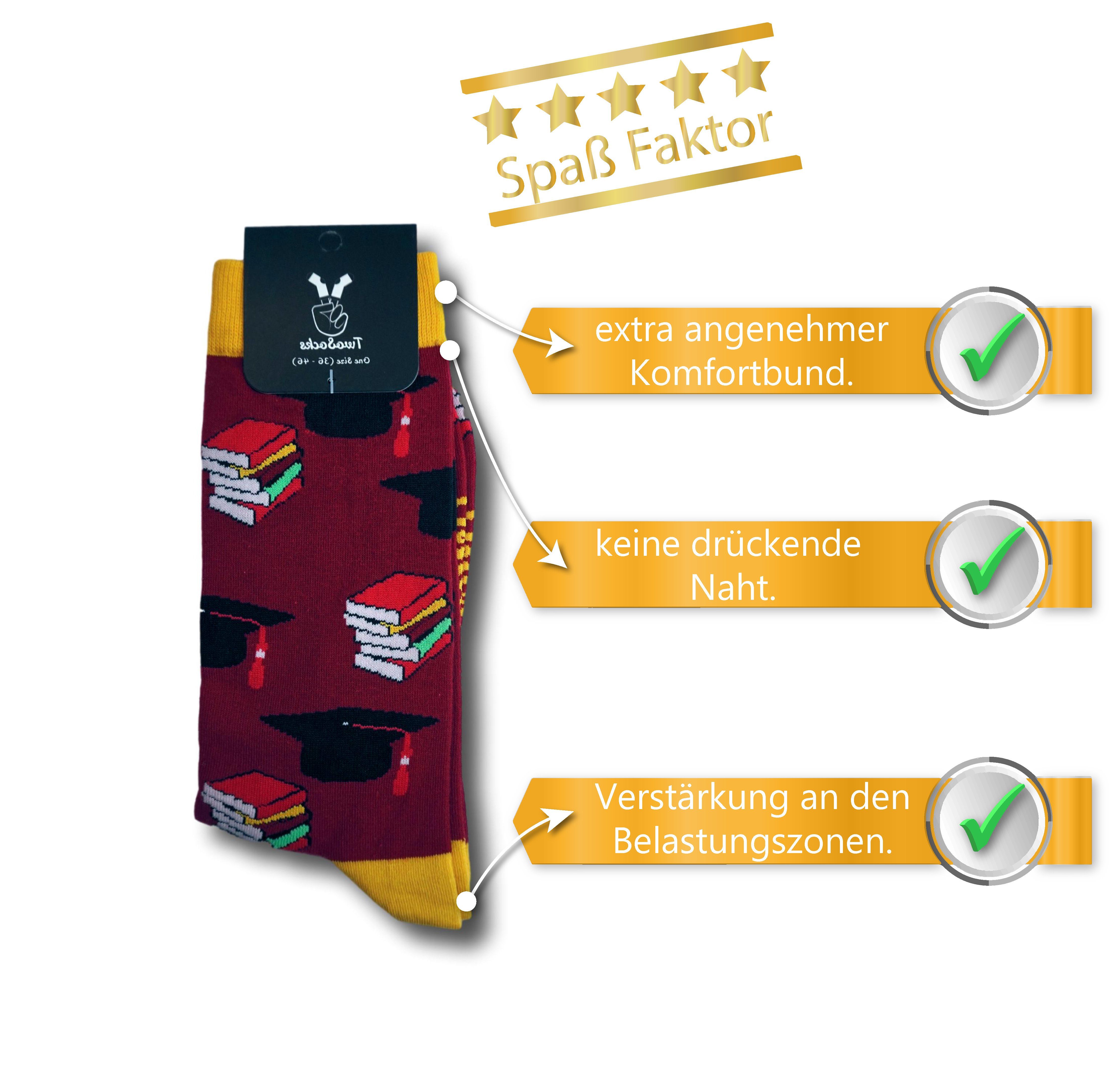 TwoSocks Freizeitsocken Studenten Socken lustige Socken Herren & Damen, Einheitsgröße