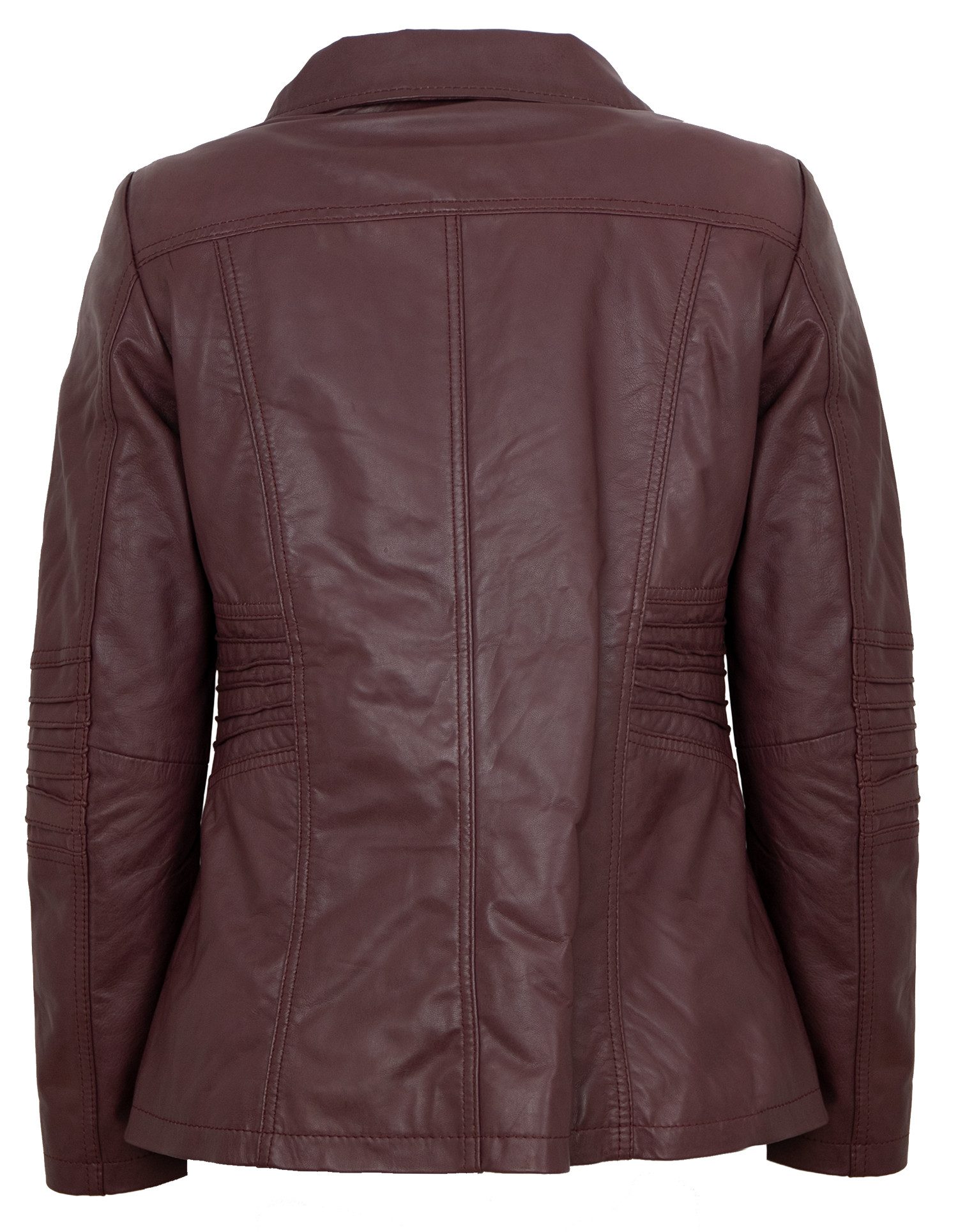 Caminari Lederjacke Navara Caminari - Damen Lederjacke Lammnappa bordeaux – Bild 3 von 5