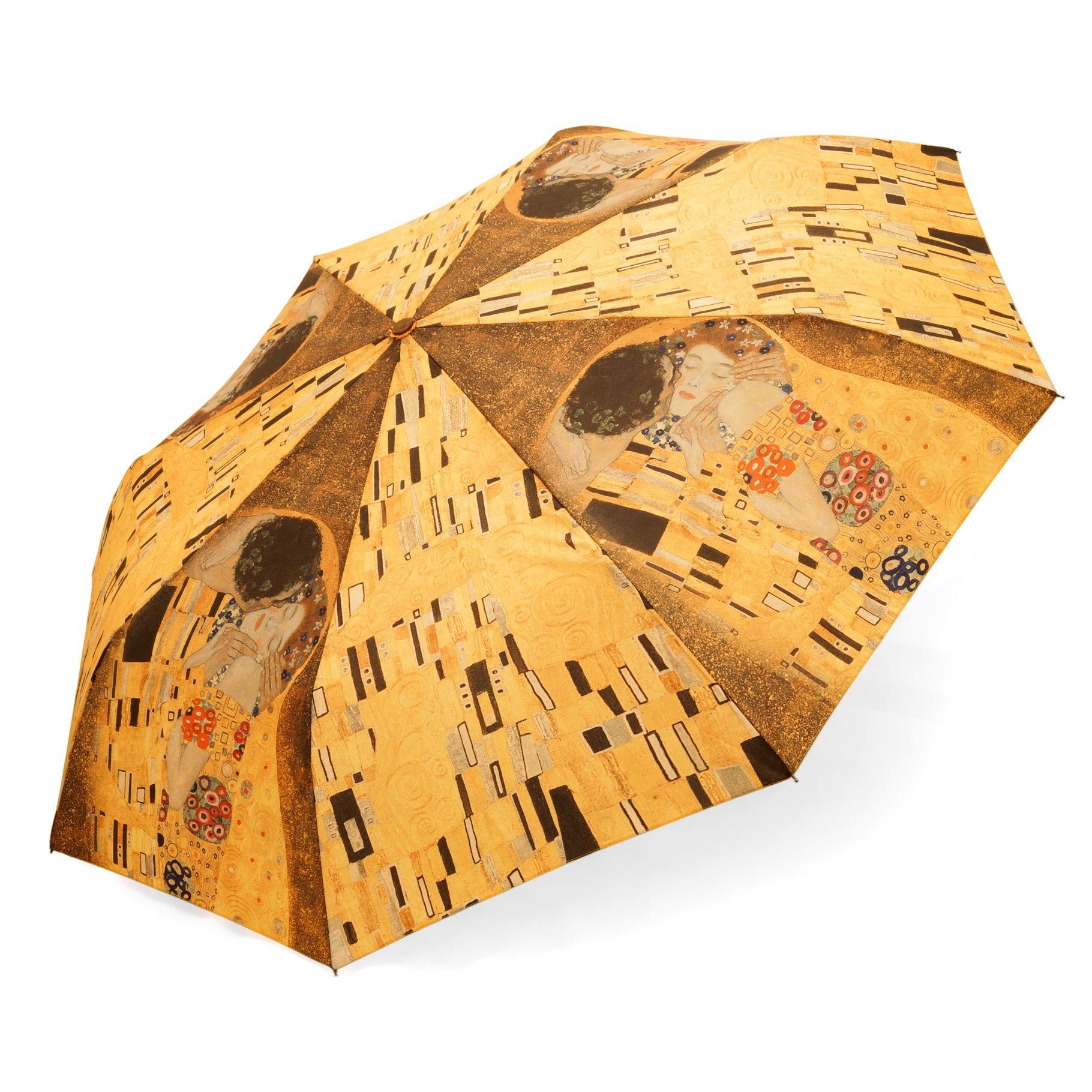 Damen Regenschirme ROSEMARIE SCHULZ Heidelberg Taschenregenschirm Taschenschirm Automatik Regenschirm Kunst Gustav Klimt Kuss, A