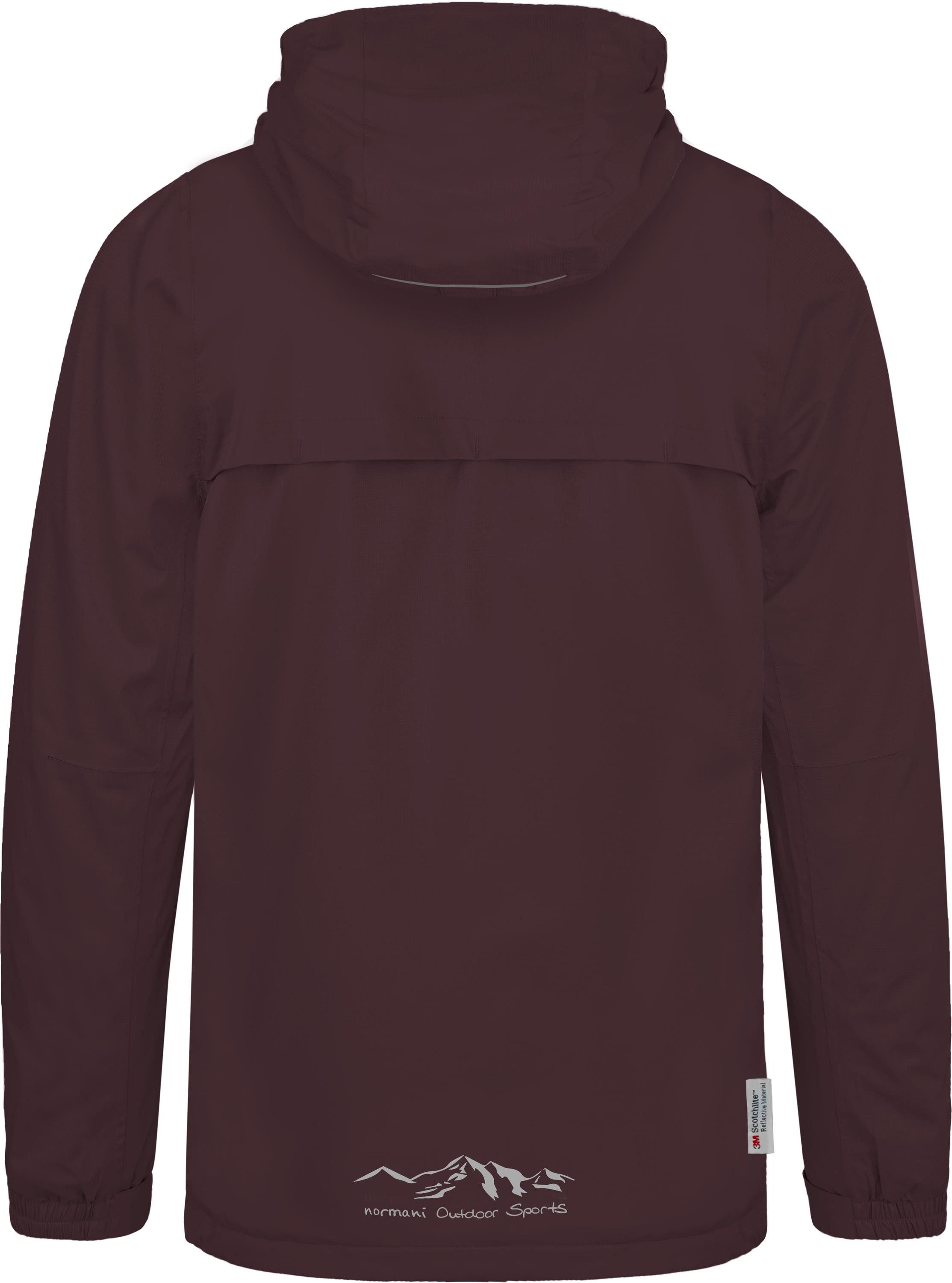 normani Regenjacke Kinder-Regenjacke Seattle Wasserdichte Outdoorjacke Regenmantel mit Kapuze und 3M Reflektoren – Bild 3 von 5