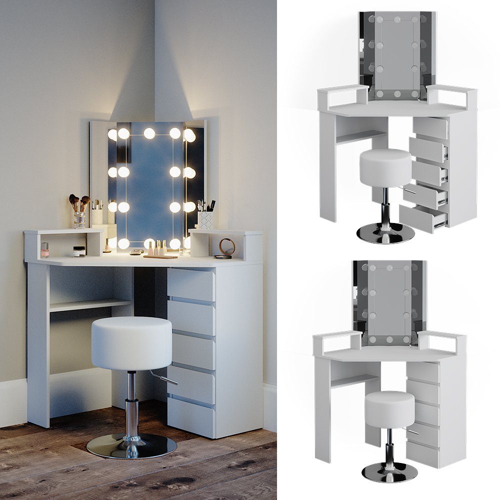 Vicco Schminktisch Tilda, Weiß, 113.3 cm günstig online kaufen