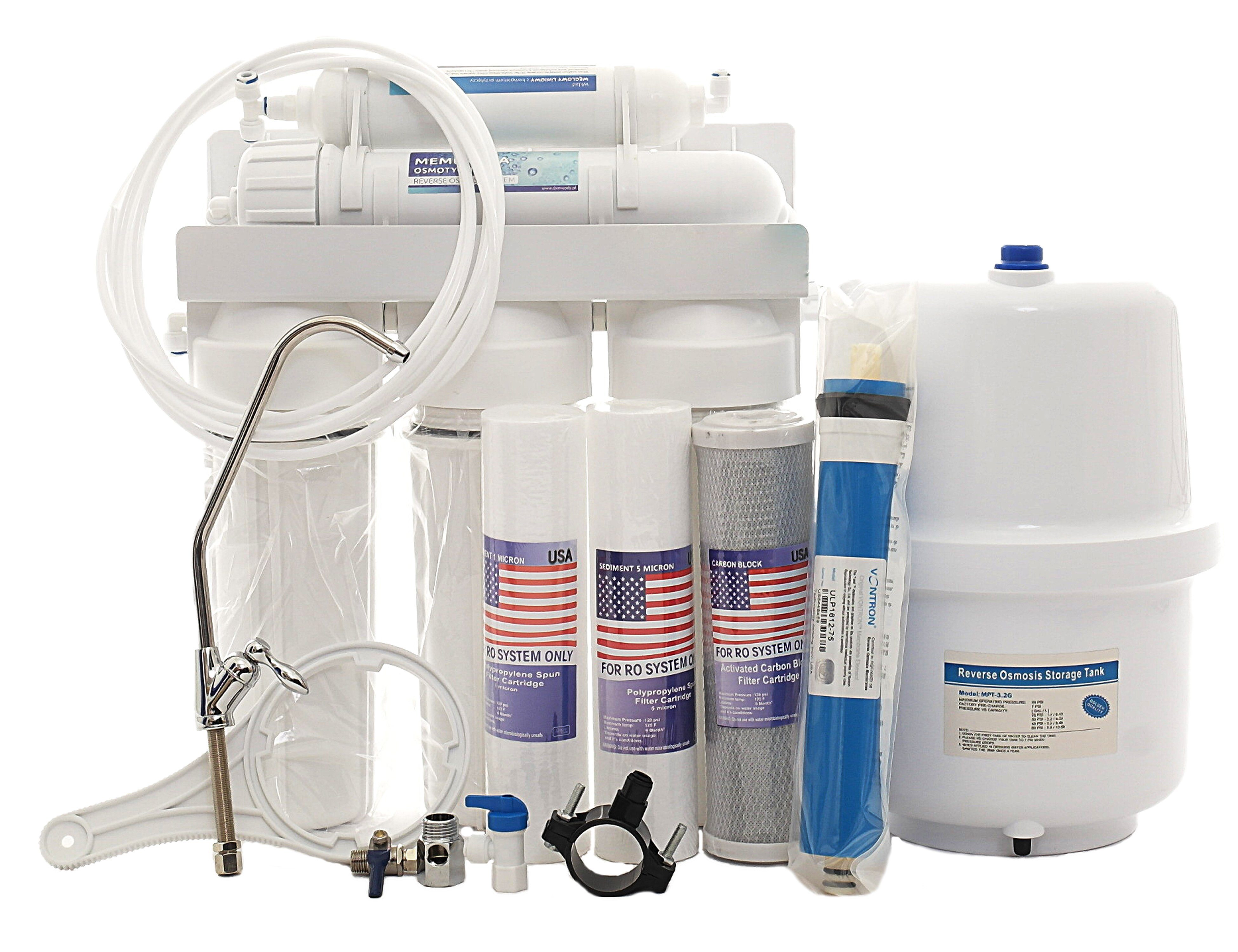 YESET Wasserhahnfilter 5 Stufen System UMKEHROSMOSE ANLAGE WASSERFILTER Filter Wasserhahn, 5-Stufige