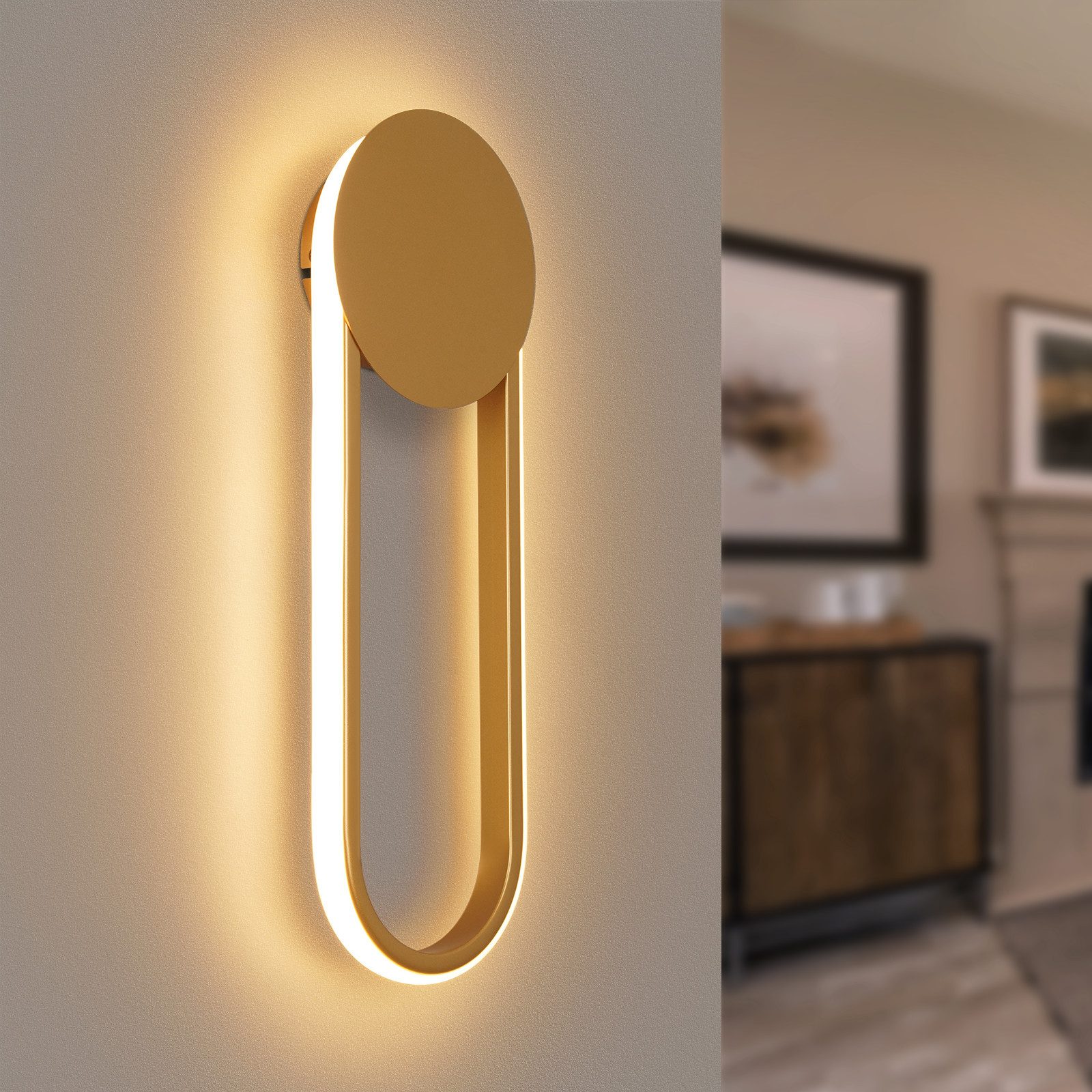 ZMH LED Wandleuchte Innen Wandlampe Flurlampe Modern Design 3000K, Außenleuchtend, LED fest integriert, warmweiß