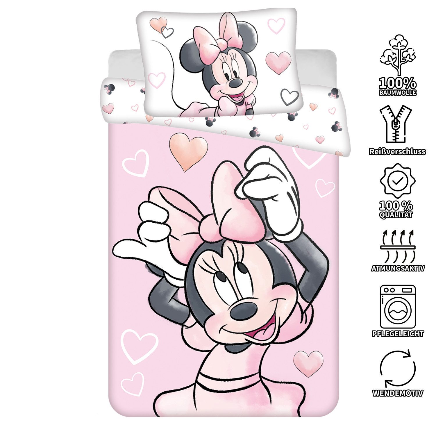Jerry Fabrics Babybettwäsche Disney Minnie Mouse günstig online kaufen