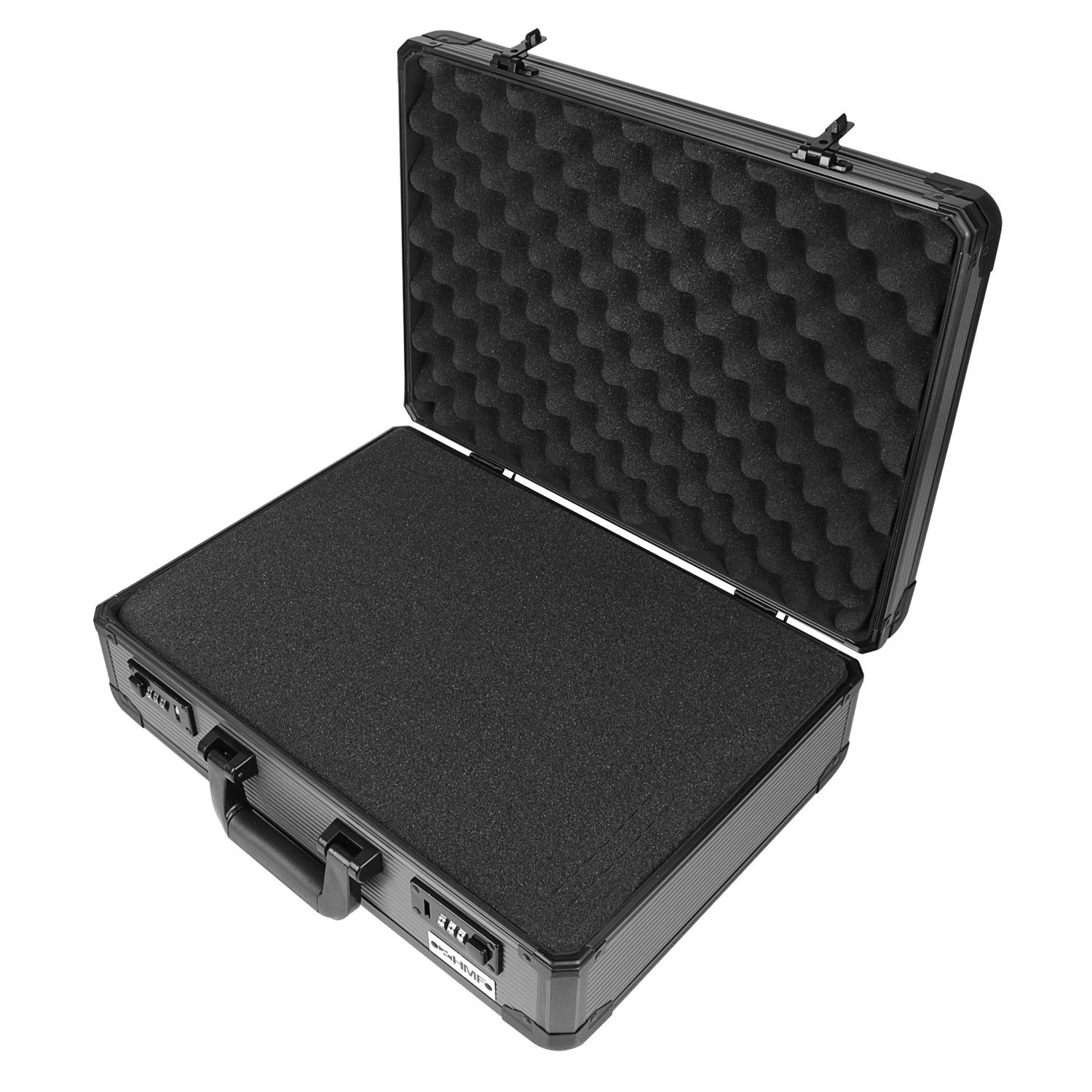 HMF Kameratasche Transportkoffer für Kamera Equipment, Waffen und Dokumente, abschließbarer Aufbewahrungskoffer, 46x33x15 cm