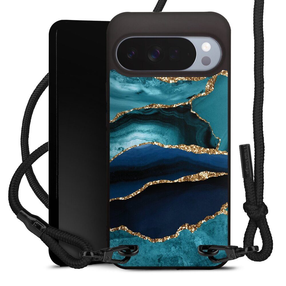 DeinDesign Handyhülle Marmor Trends Glitzer Look, Google Pixel 10 Pro XL Premium Handykette Hülle mit Band