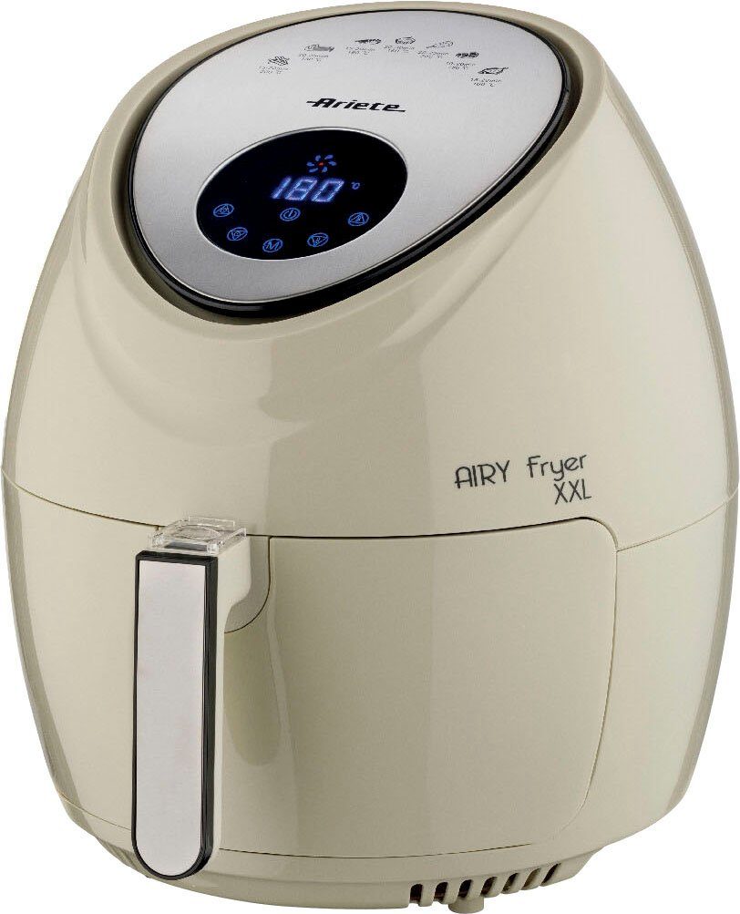 Ariete Heißluftfritteuse 4618CR Airy Fryer XXL creme, 1800 W, 7 voreingestellte Programme, Temperatur von 80° C bis 200° C