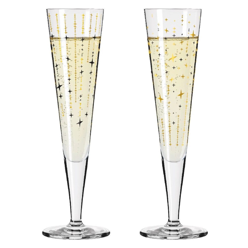 Sektglas Ritzenhoff Goldnacht Champus Duett S. Eikler H24