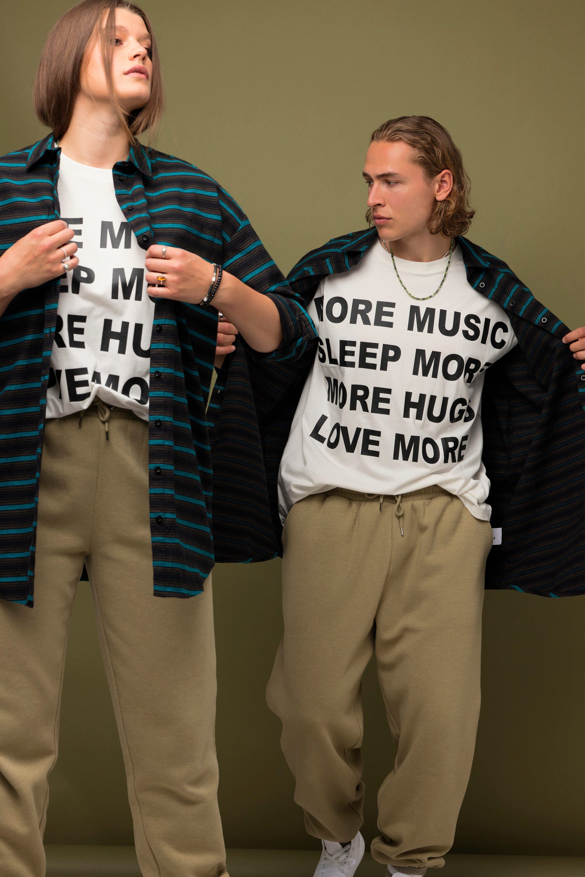 Studio Untold Hemdbluse Oversized-Hemdbluse Streifen Hemdkragen Langarm