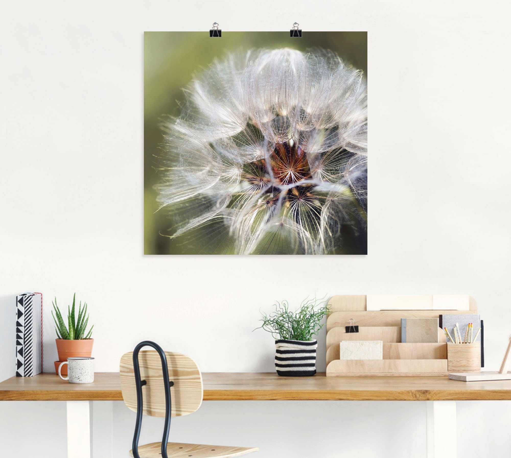 Artland Wandbild Pusteblume II, Blumen in versch. Wandaufkleber St), (1 als Poster Leinwandbild, oder Alubild, Größen