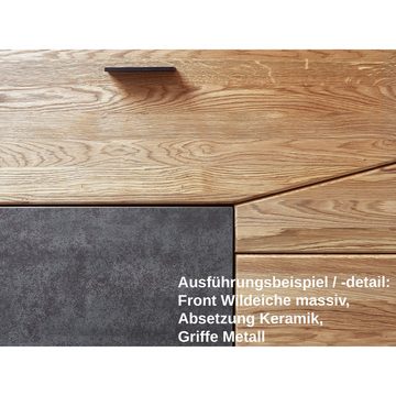 expendio Lowboard Gernot 10, Wildeiche massiv, 180x67x45 cm