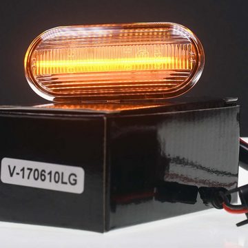 Vinstar KFZ-Ersatzleuchte LED Seiten Blinker KLAR für VAG-Gruppe, kompatibel mit: FORD FIESTA FOCUS SEAT Ibiza Leon VW Golf Passat T5