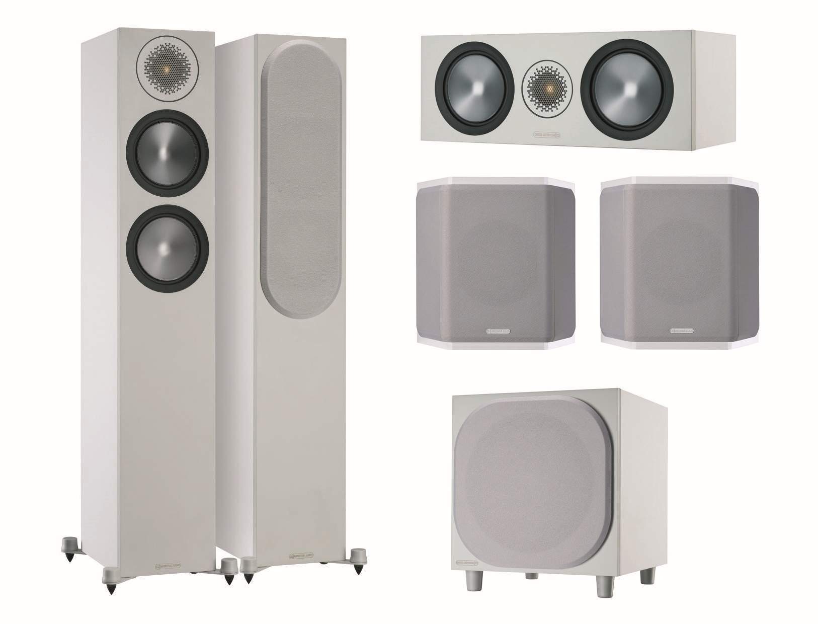 Heimkinosystem Bronze 6G Cinema 200 weiß/grau Lautsprecher-Set