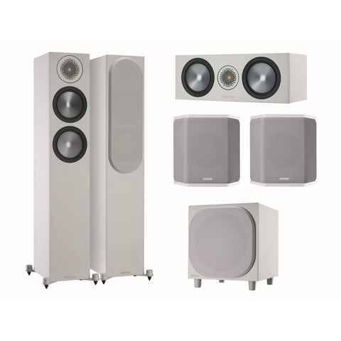 MONITOR AUDIO Bronze 6G Cinema 200 weiß/grau Lautsprecher-Set 5.1 Heimkinosystem (nicht zutreffend, 5.1 Heimkino Set)