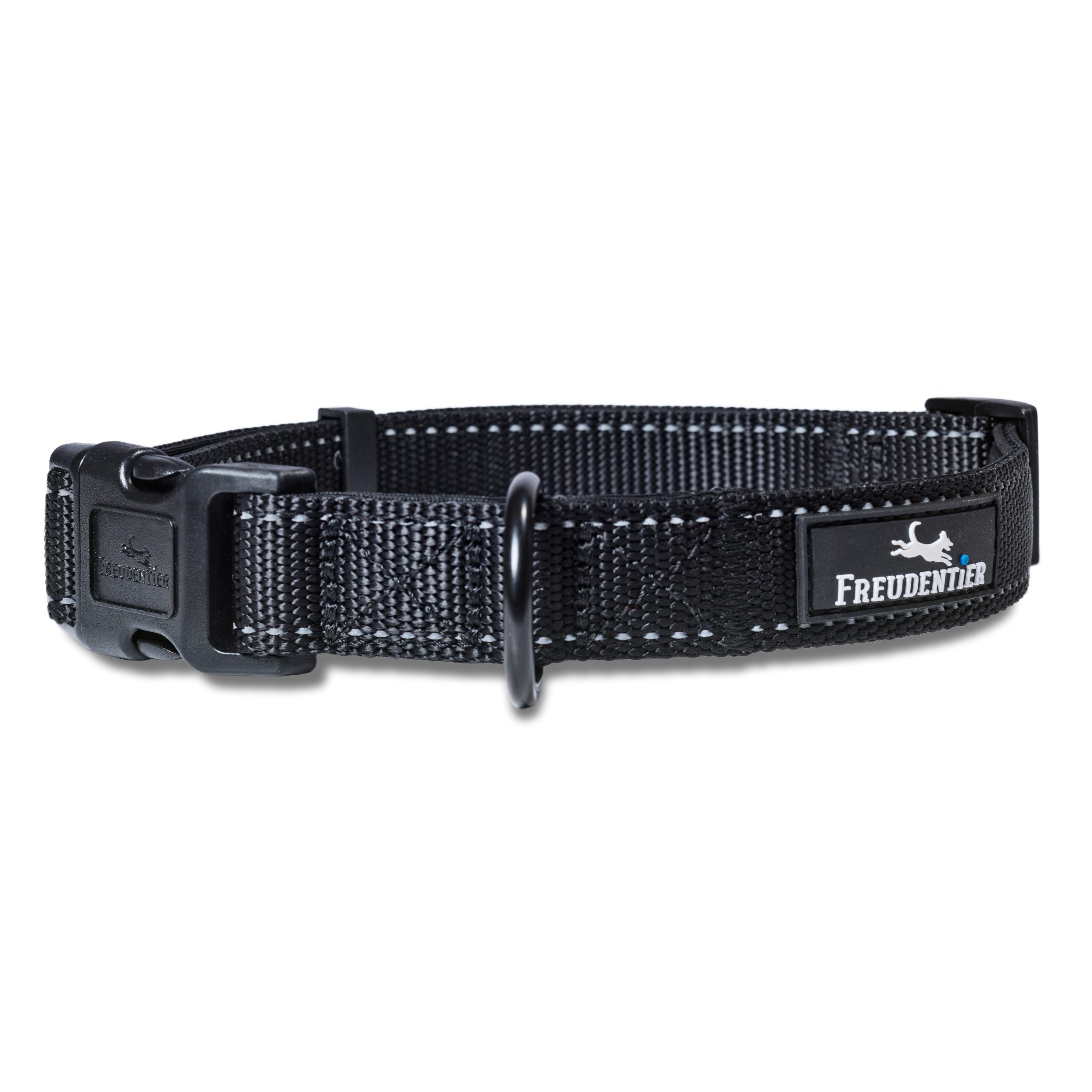 Freudentier Hunde-Halsband Hundehalsband - gepolstert & reflektierend - Clyde Kollektion