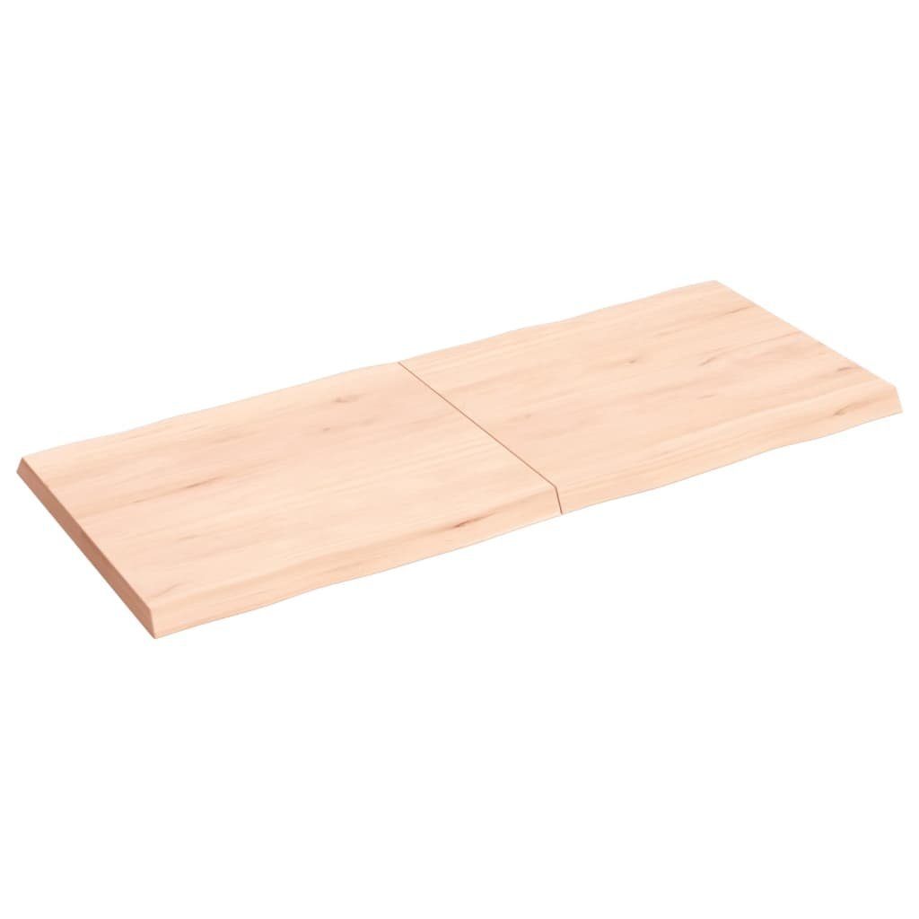 Tischplatte cm St) Massivholz Unbehandelt (1 120x50x(2-4) furnicato Baumkante