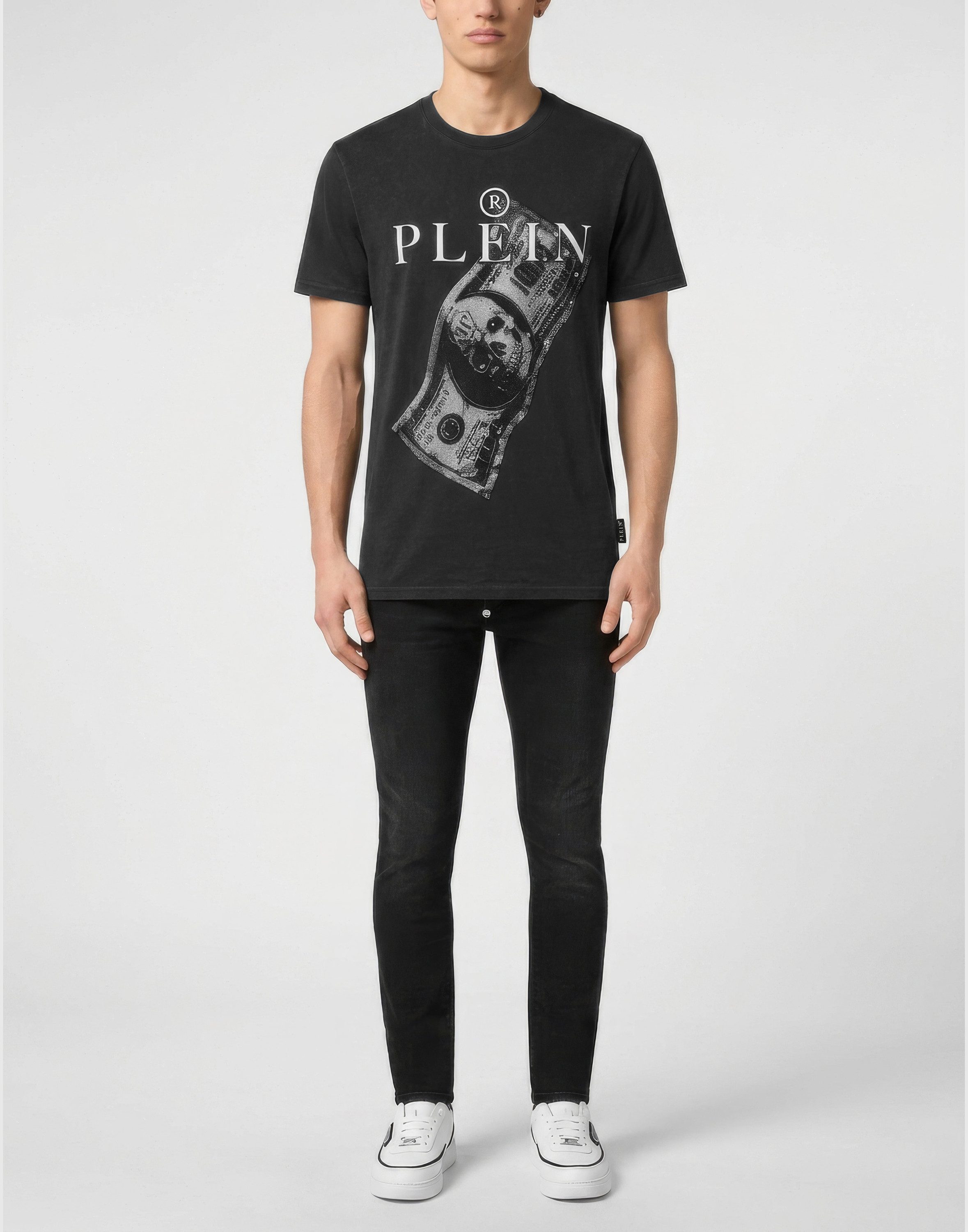 PHILIPP PLEIN T-Shirt Skull Mit Schmucksteinen