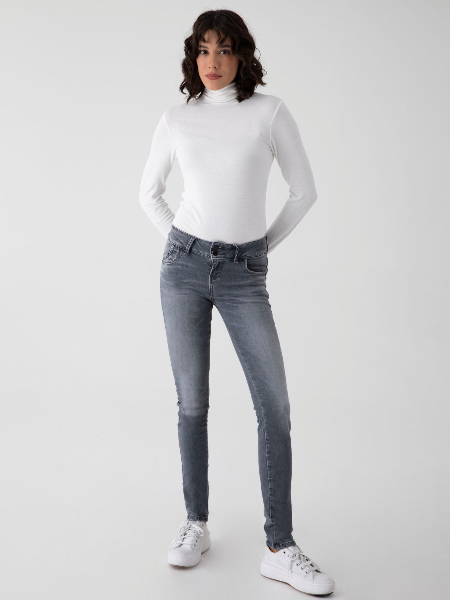 Molly M Grey LTB Wash Undamaged LTB Slim-fit-Jeans Fall Jeans