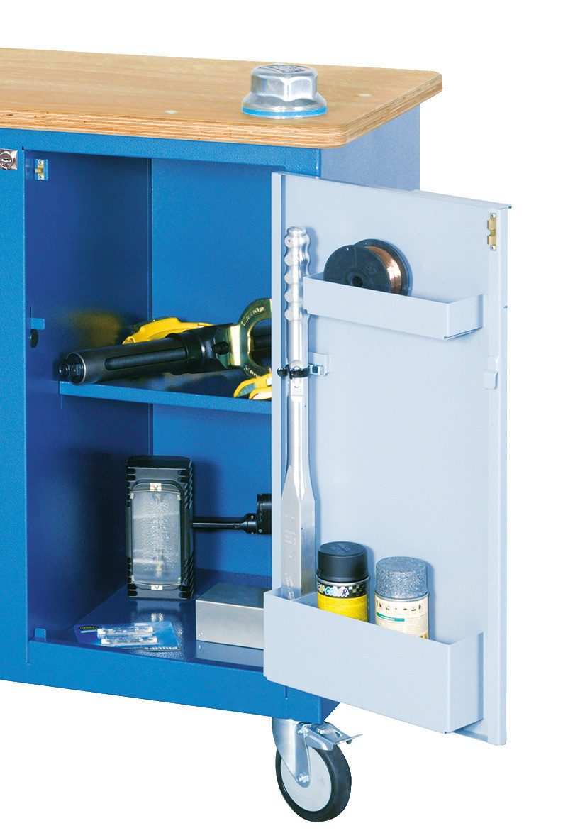 Gedore Werkbank 1504 0511 S Rollwerkbank mit 7 Schubladen und Schraubstock