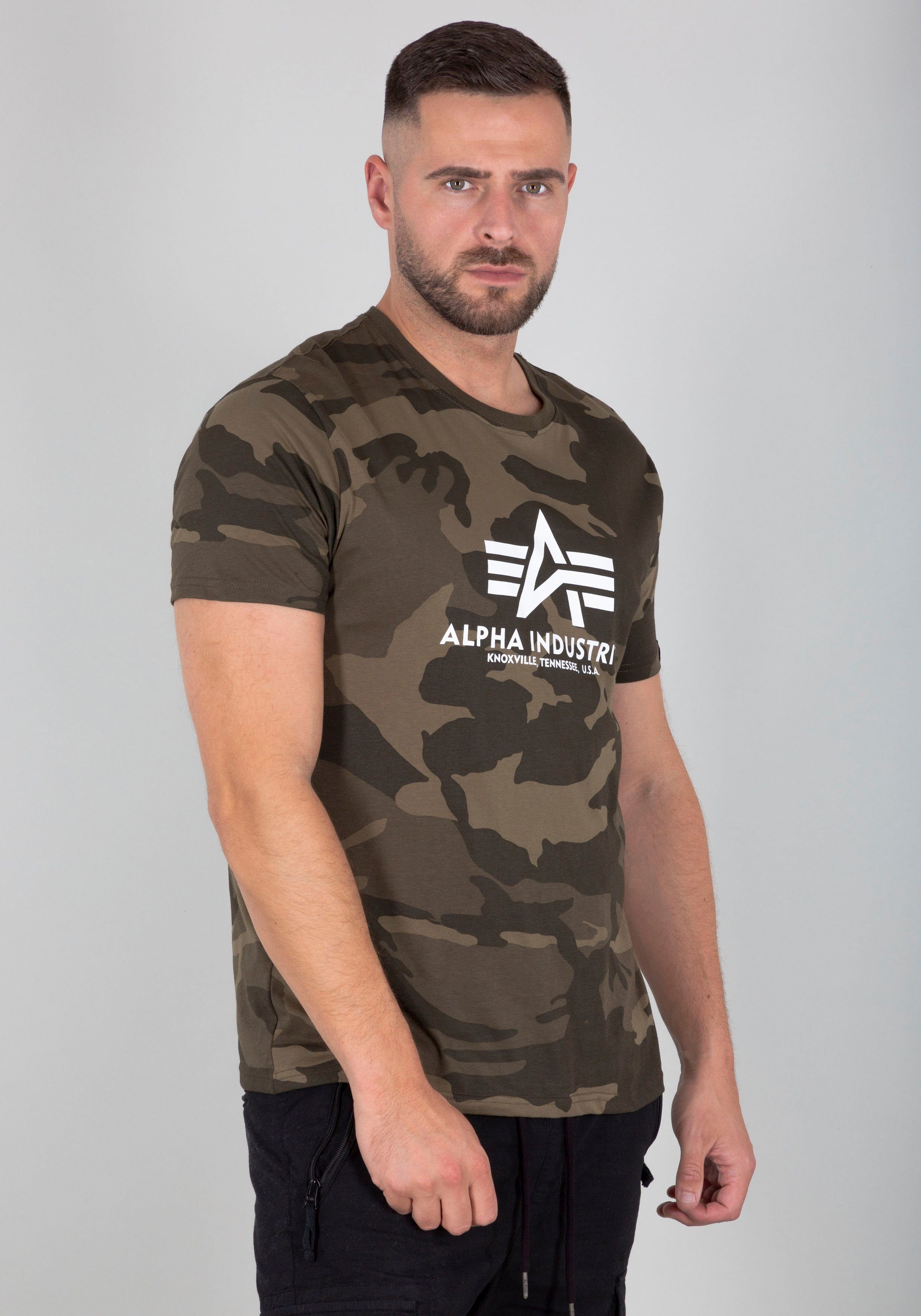 Alpha Industries T-Shirt Basic T-Shirt olive camo