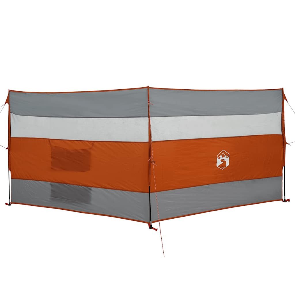 vidaXL Windschutz Camping-Windschutz Grau und Orange 340x130 cm Wasserdicht