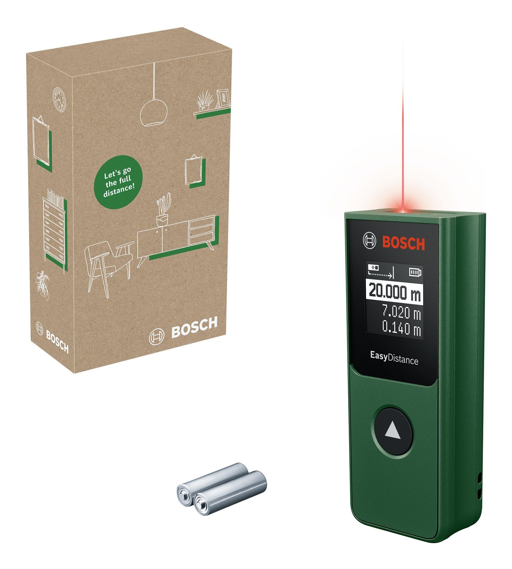BOSCH Entfernungsmesser EasyDistance 20, Digitaler Laser - im eCommerce-Karton