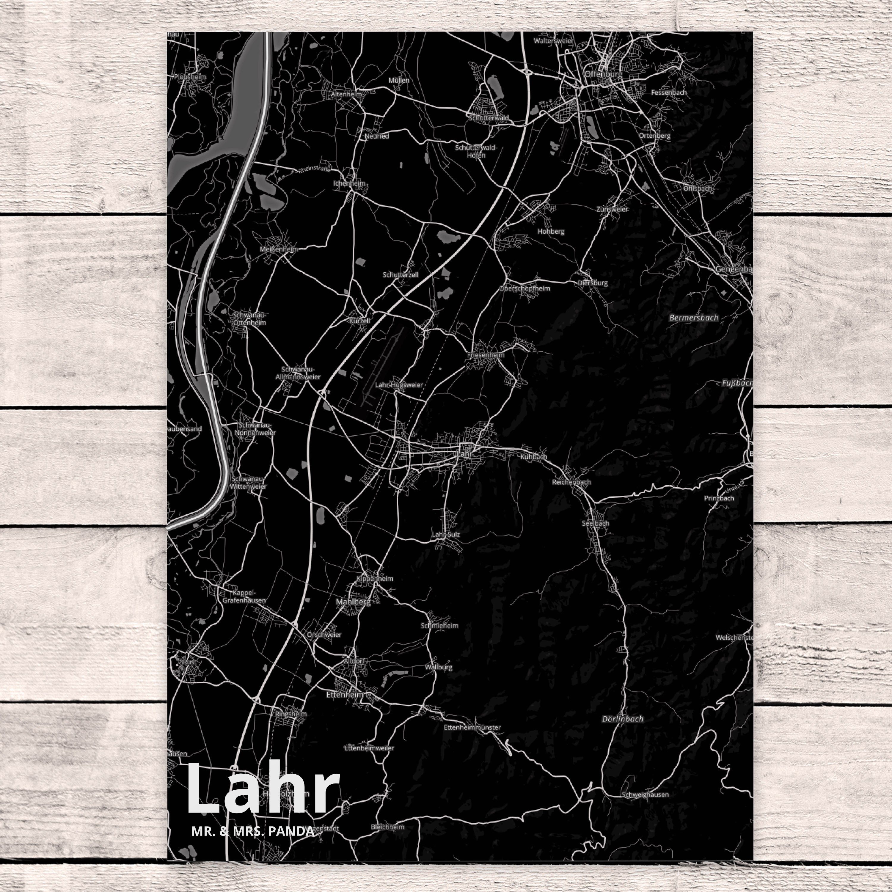 - Dorf, Postkarte Geburtstagskarte, Stadt, Mrs. Mr. Ort, Lahr & Ansichtskarte, Panda G Geschenk,
