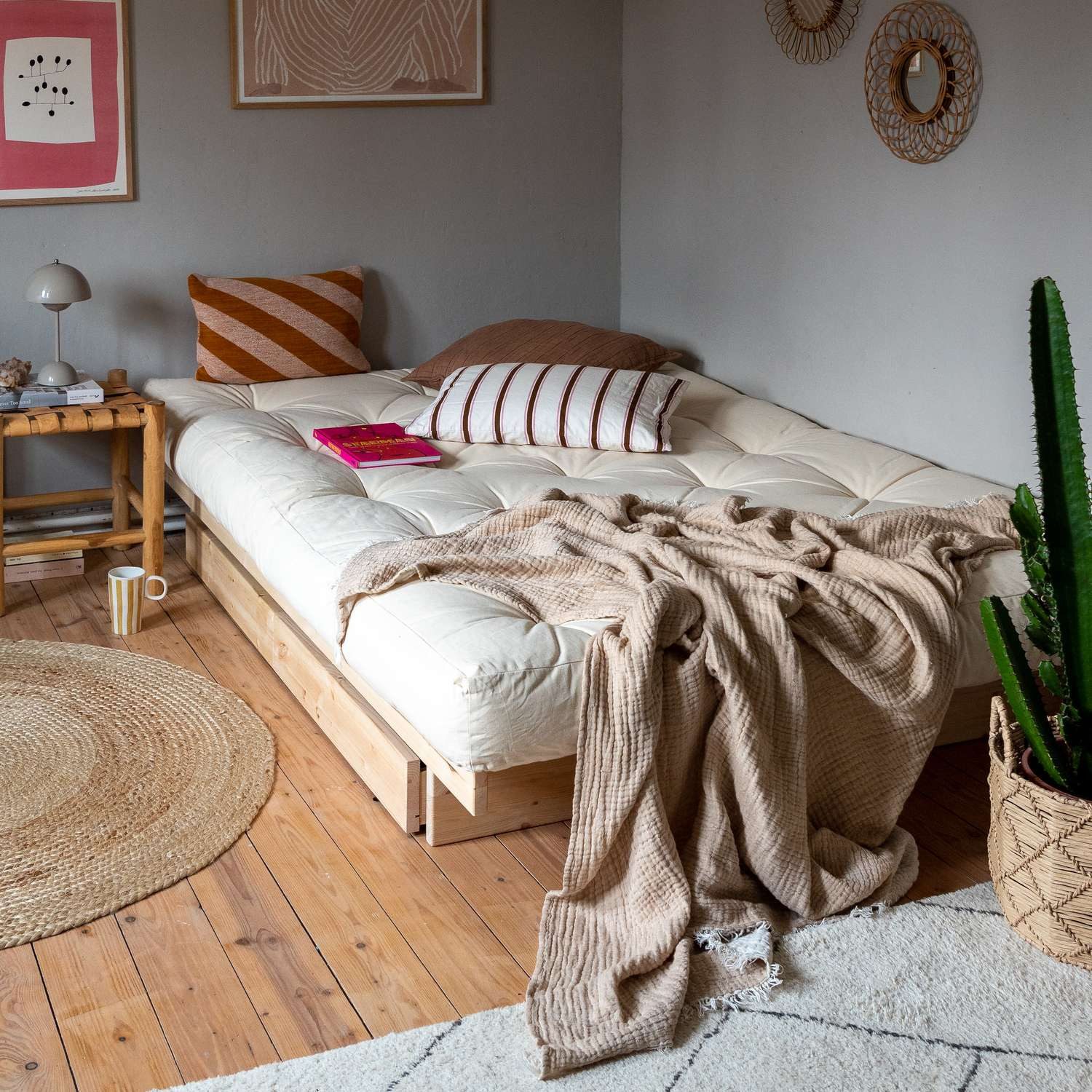 Karup Design Bettgestell Kanso Bed, Stauraumbett, Bett mit oder ohne Schubladen, Bett mit/ohne Schubladen, inkl Lattenrost, FSC®zertifiert