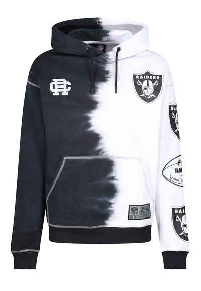 Recovered Kapuzenpullover Recovered Hoodie NFL - Las Vegas Raiders Ink Dye schwarz/weiß S