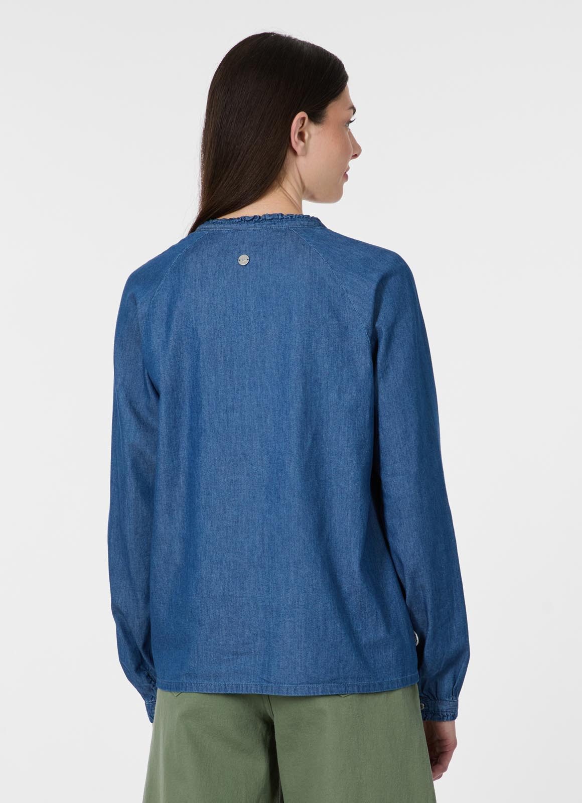 Ragwear Jeansbluse ARIELA DENIM Baumwoll-Viskosemix mit Knopfleiste und angenehmem Tragegefühl – Bild 2 von 2