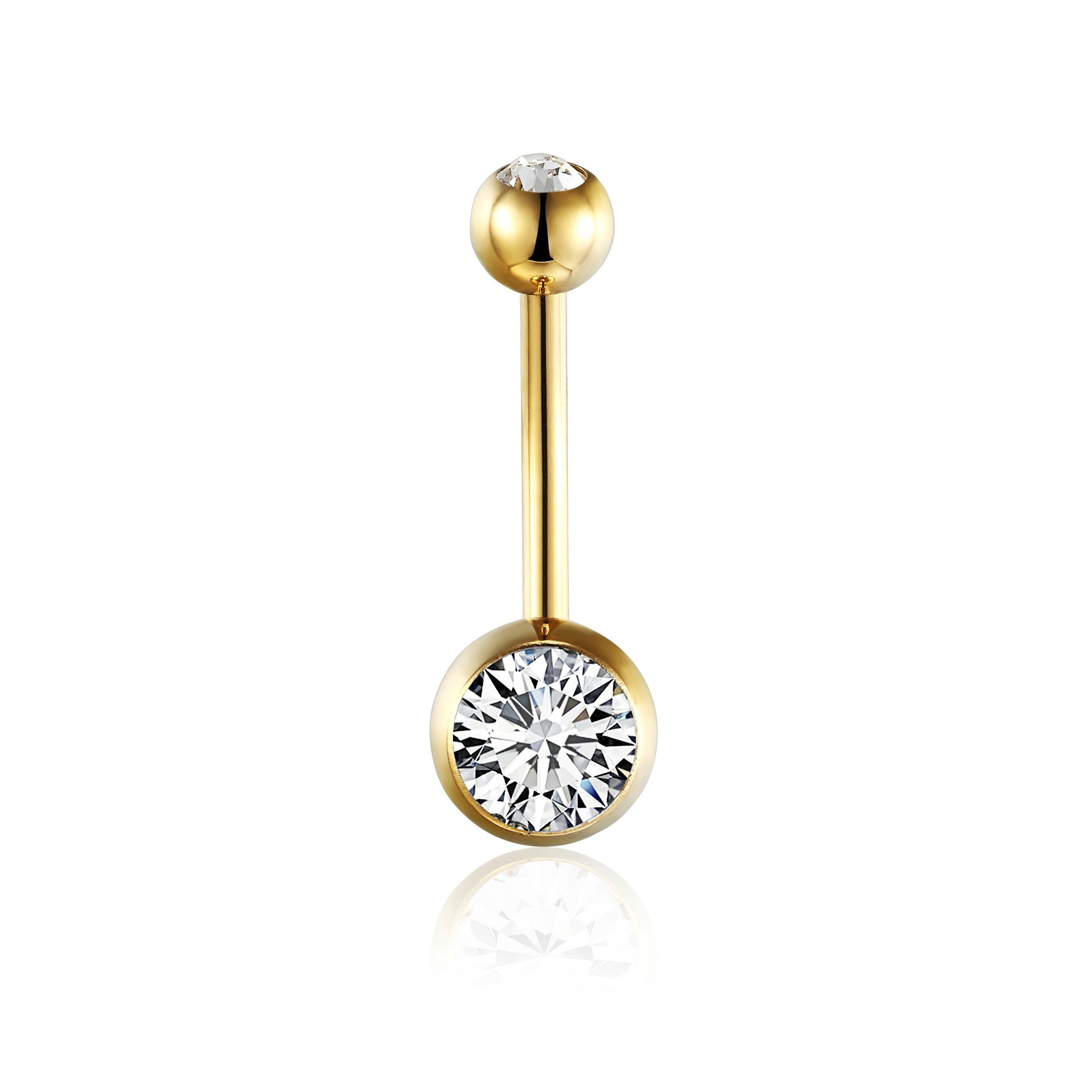 Karisma Bauchnabelpiercing Karisma Titan G23 24 K Gold beschichtet Bauchnab günstig online kaufen
