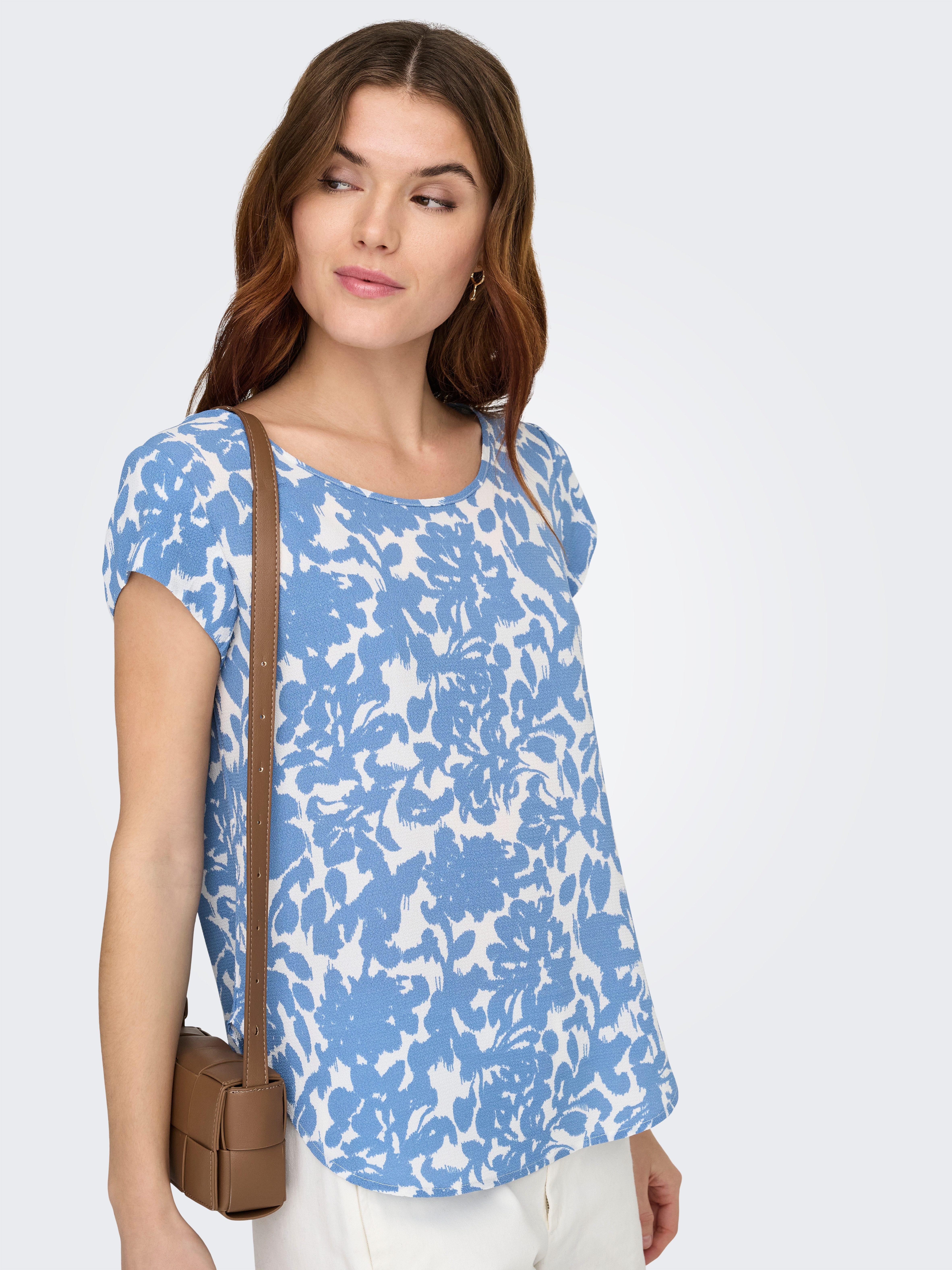 ONLY Shirtbluse ONLVIC S/S AOP TOP NOOS PTM mit Allover Druck