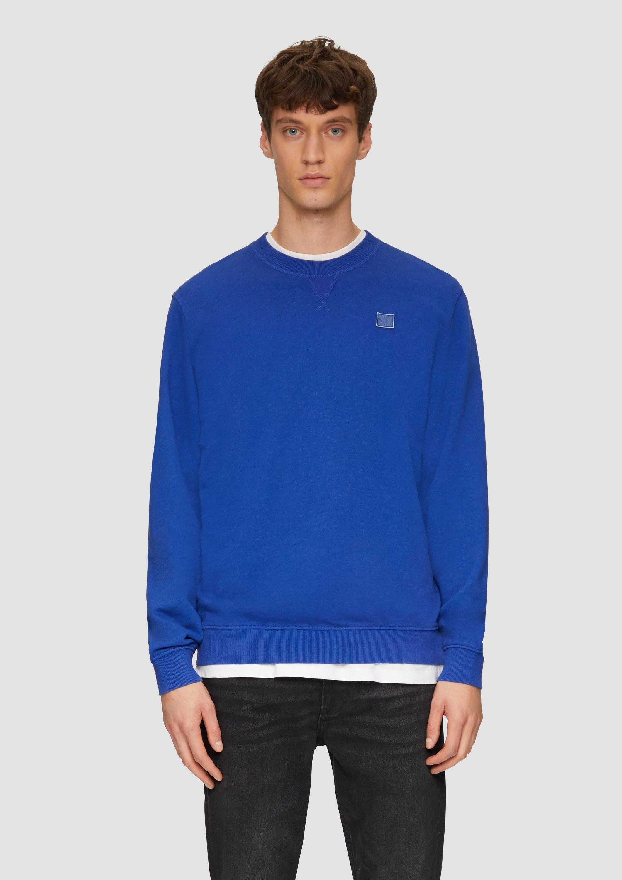 s.Oliver Sweatshirt Sweatshirt Sweatshirt mit Garment Dye und Logo-Detail günstig online kaufen