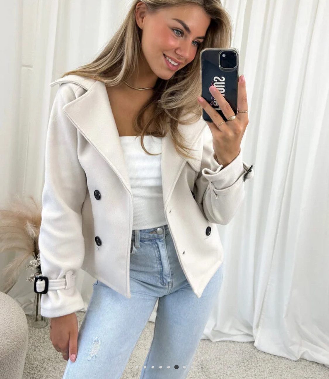 Worldclassca Trenchcoat Worldclassca Kurzer Doppelreihiger TRENCHCOAT Jacke günstig online kaufen