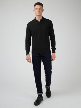 Ben Sherman Poloshirt Long Sleeve Signature Knitted Polo 3-Knopf-Verschluss