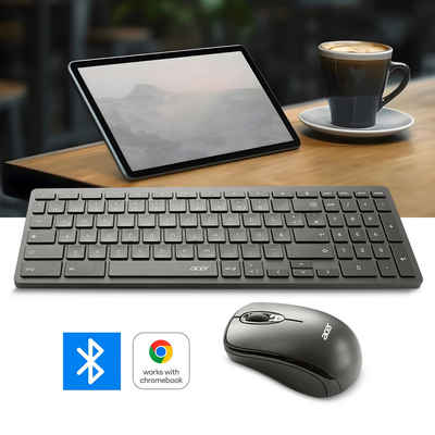 Acer Chrome Combo Set KM501 - Kompaktes Universal Bluetooth 5.2 Tastatur- und Maus-Set, Certified by Works With Chromebook
