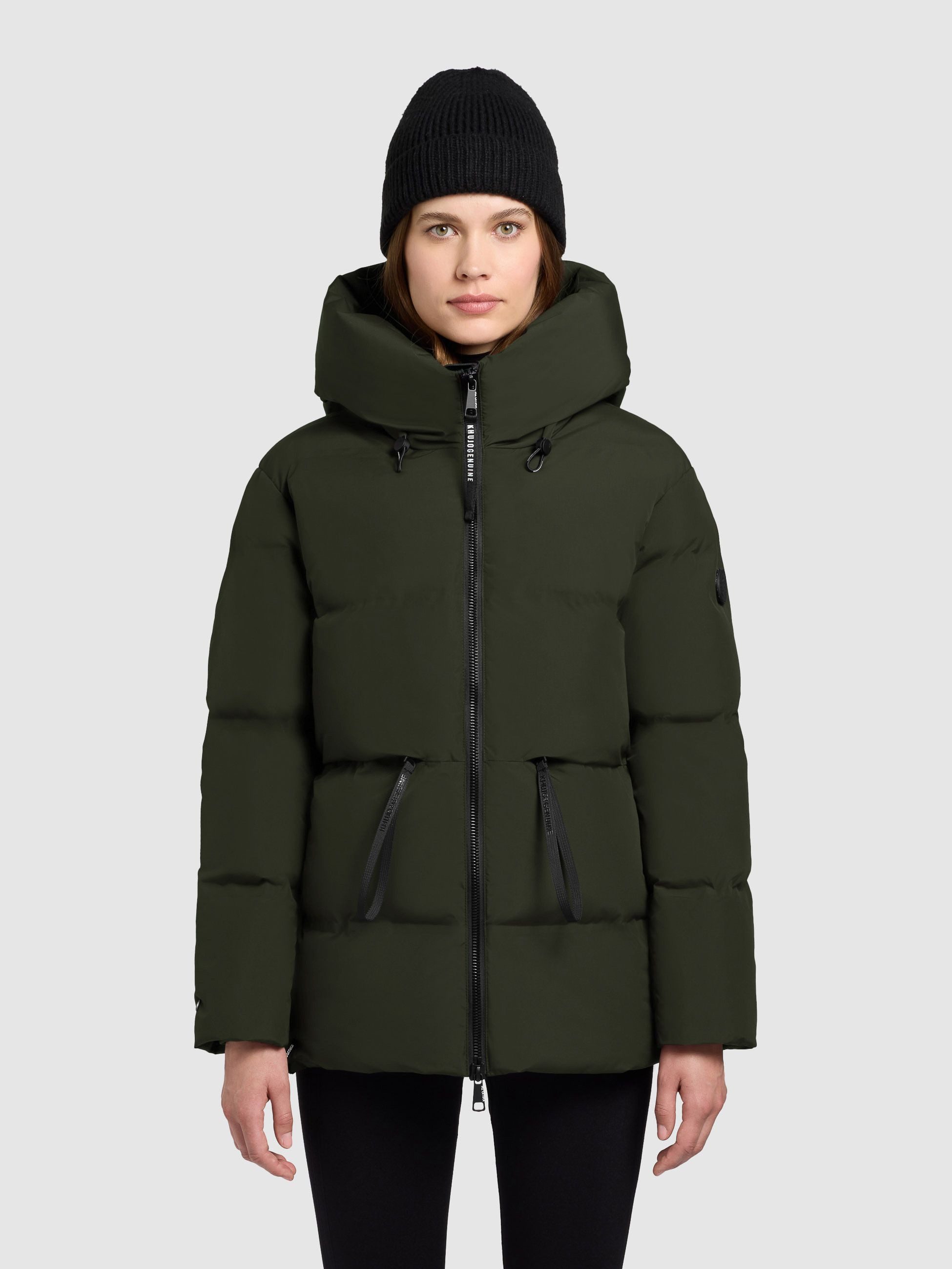 khujo Winterjacke Winterjacke ELLIS Damen wattiert mit Kapuze warm, wattiert, wasserabweisend, mit Kapuze