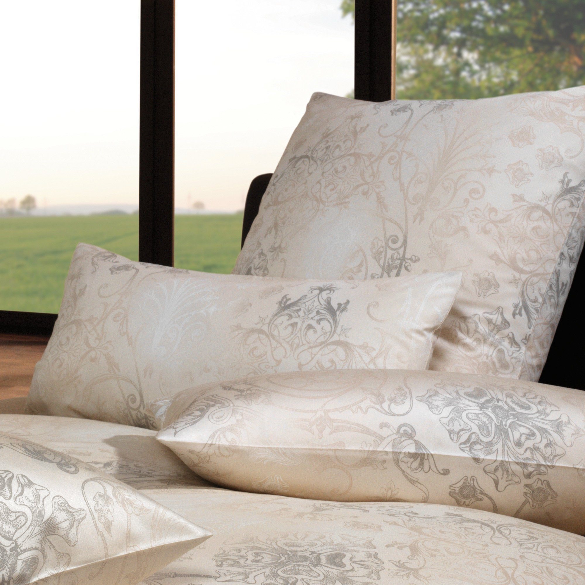 Estella Kissenbezüge Kissenbezug "Gregorio", Interlock Mako-Jersey Ornament günstig online kaufen