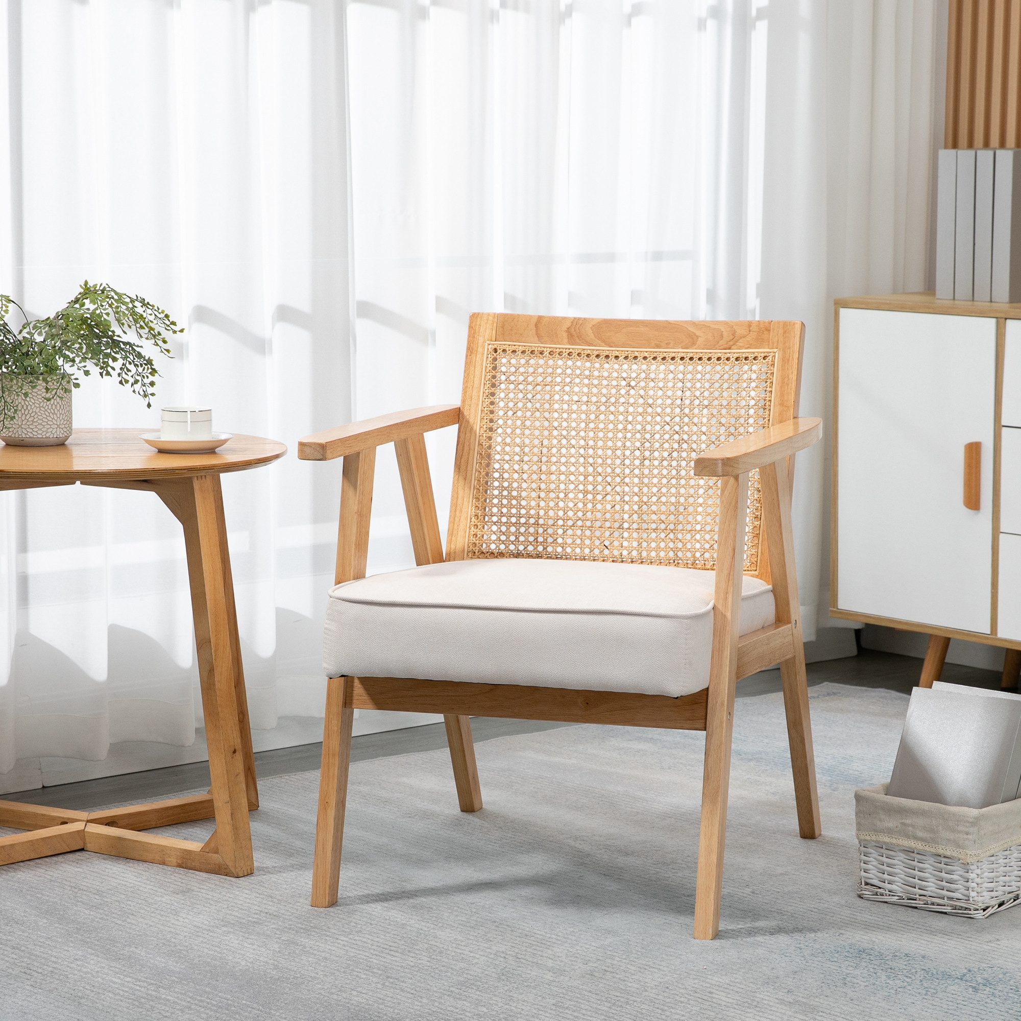 HOMCOM Relaxsessel Wohnzimmer Relaxsessel mit Armlehnen, Sitzkissen (Lounge günstig online kaufen